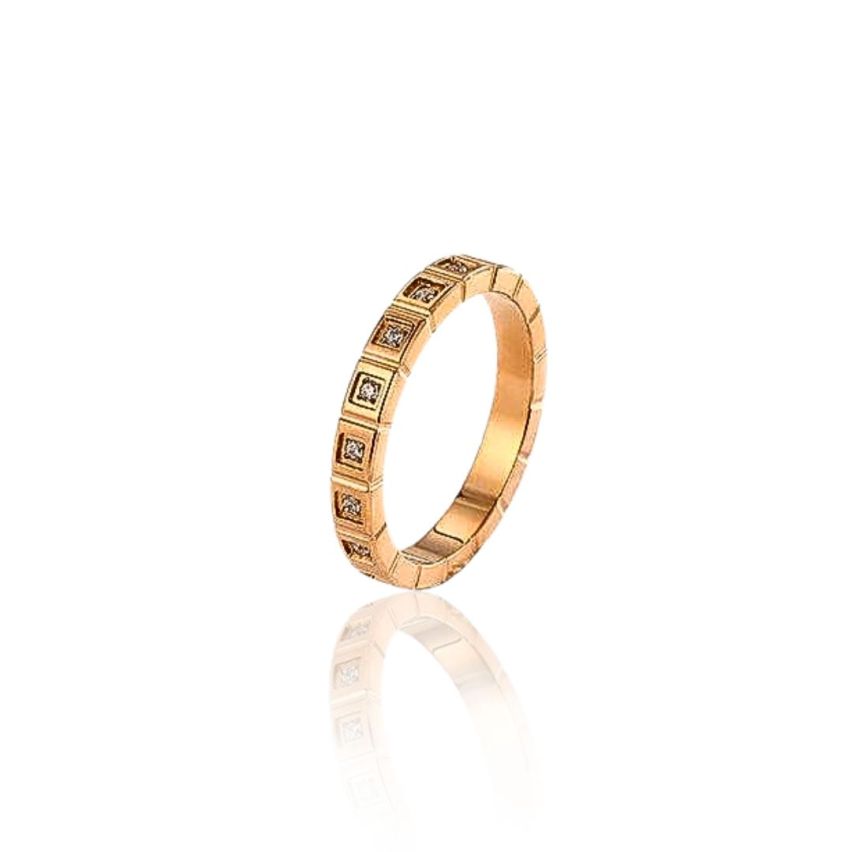 S.Steel Rose gold Plating Zircon Wedding Women-c EU60 - ES20 - US9