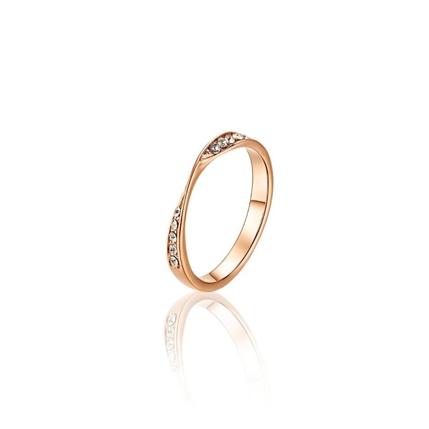 ESSENTIAL Rose gold Plating S.Steel Zircon Wedding Women-c 