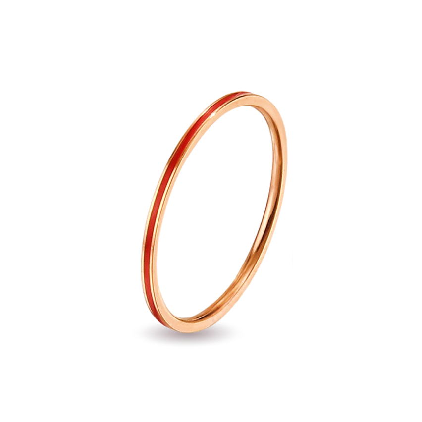 S.Steel Rose gold Plating Enamel Minimalist Women-c 0.8g EU50 - ES10 - US5