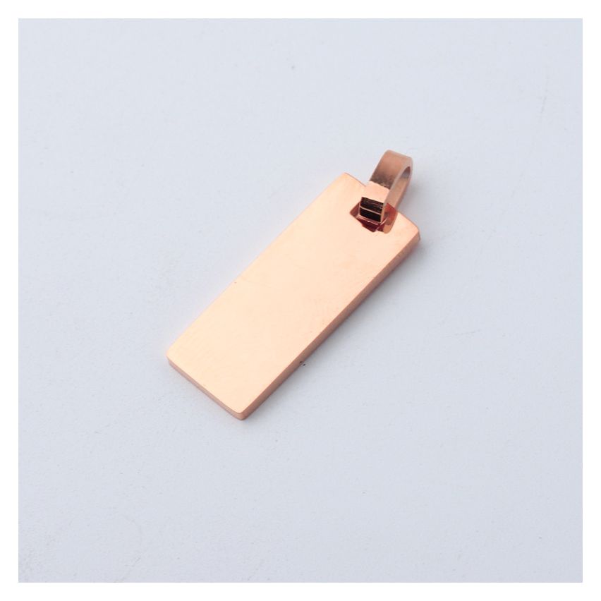 S.Steel Rose gold Plating With Plate Men-c 4g 25x10mm - 2mm