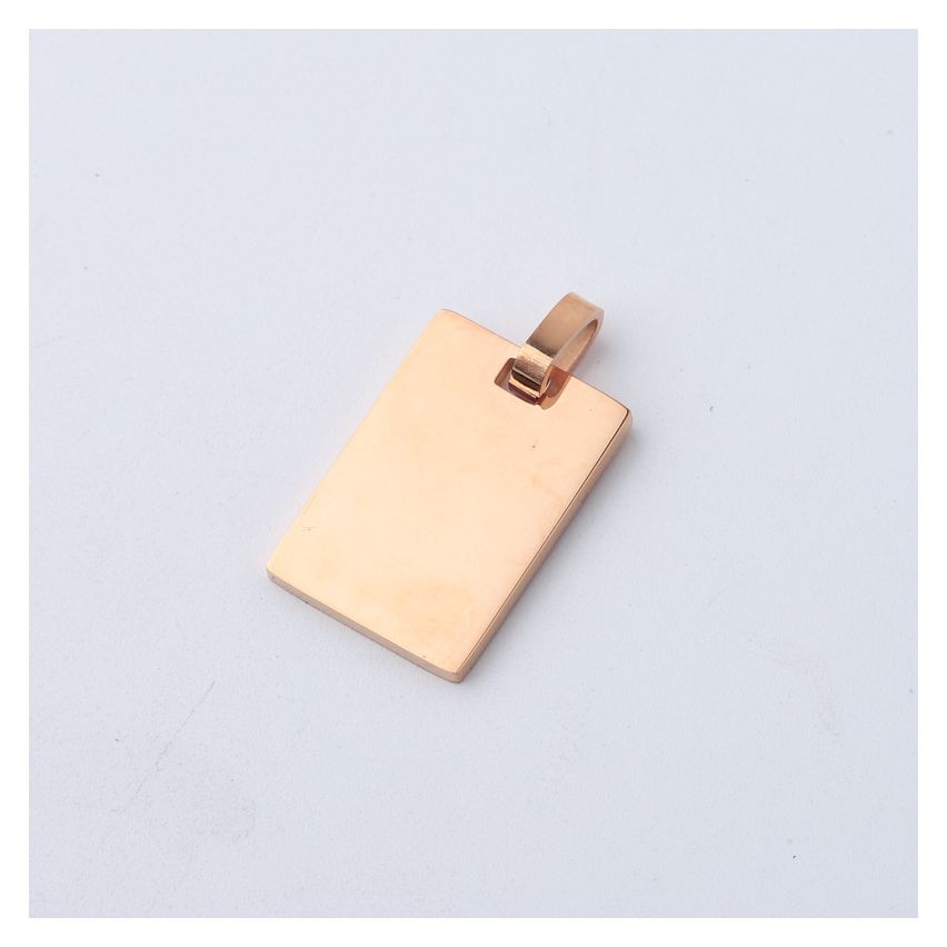 S.Steel Rose gold Plating With Plate Men-c 5g 22x15mm - 2mm