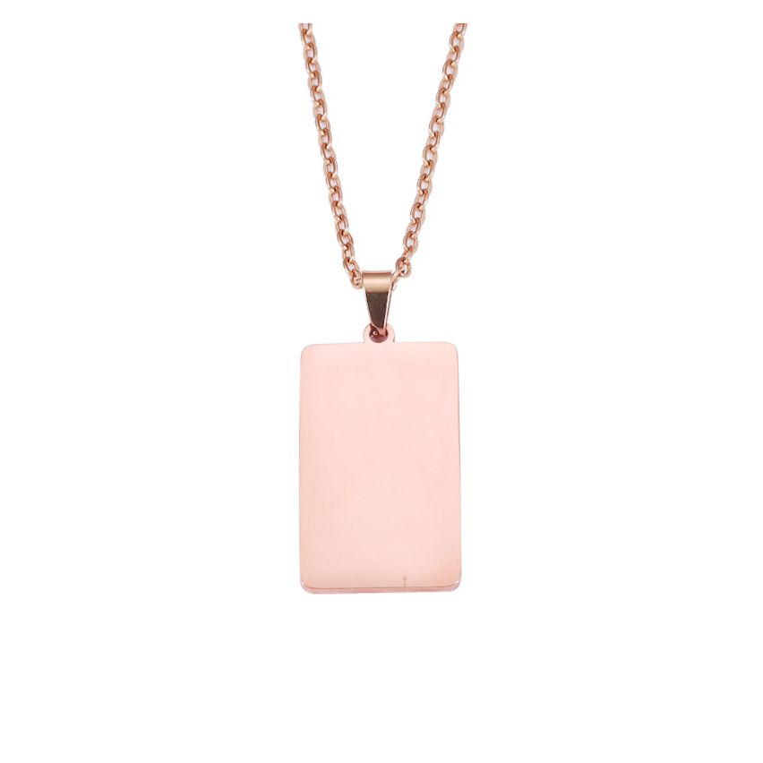 S.Steel Rose gold Plating With Plate Men-c 8g - 1.5mm