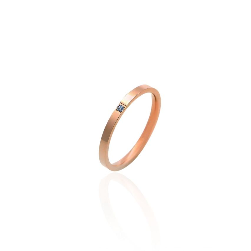 S.Steel Rose gold Plating Zircon Minimalist Women-c - 1.2mm EU52 - ES12 - US6,00