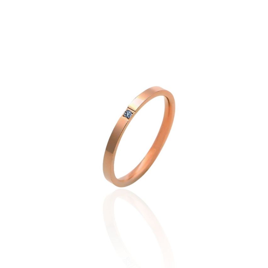S.Steel Rose gold Plating Zircon Minimalist Women-c - 1.2mm EU60 - ES20 - US9