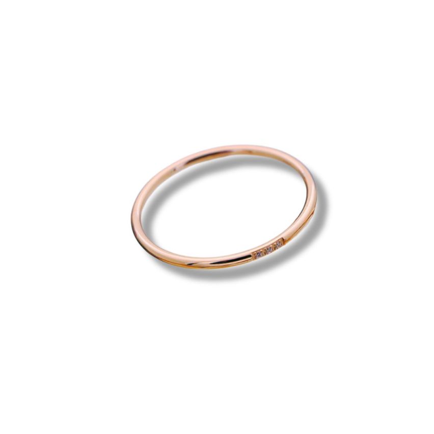 S.Steel Rose gold Plating Zircon Minimalist Women-c EU60 - ES20 - US9