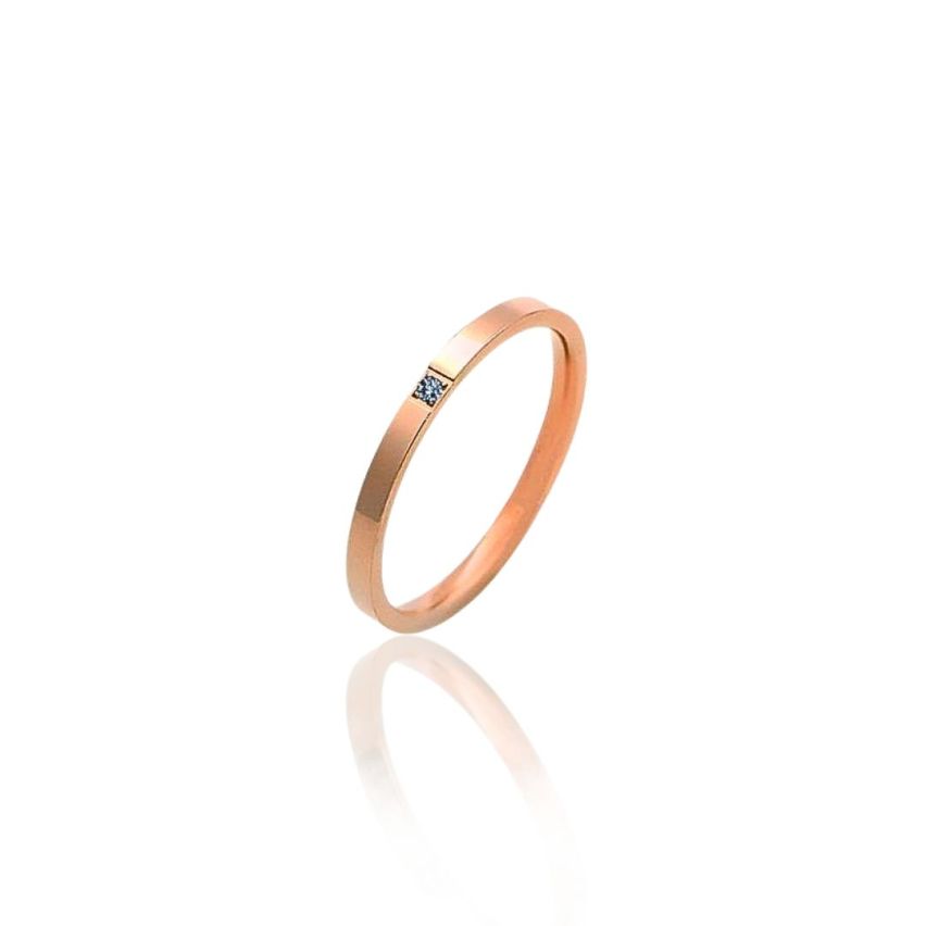 S.Steel Rose gold Plating Zircon Minimalist Women-c