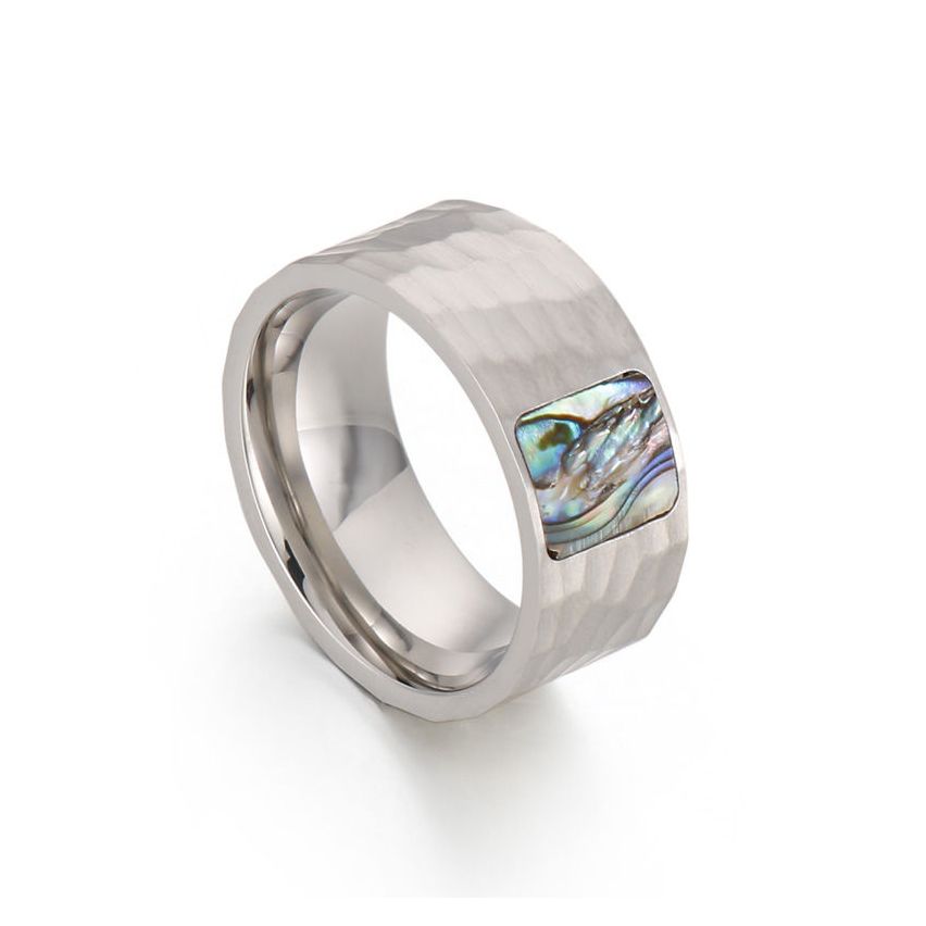 S.Steel Abalone Shell Balinese Men-c