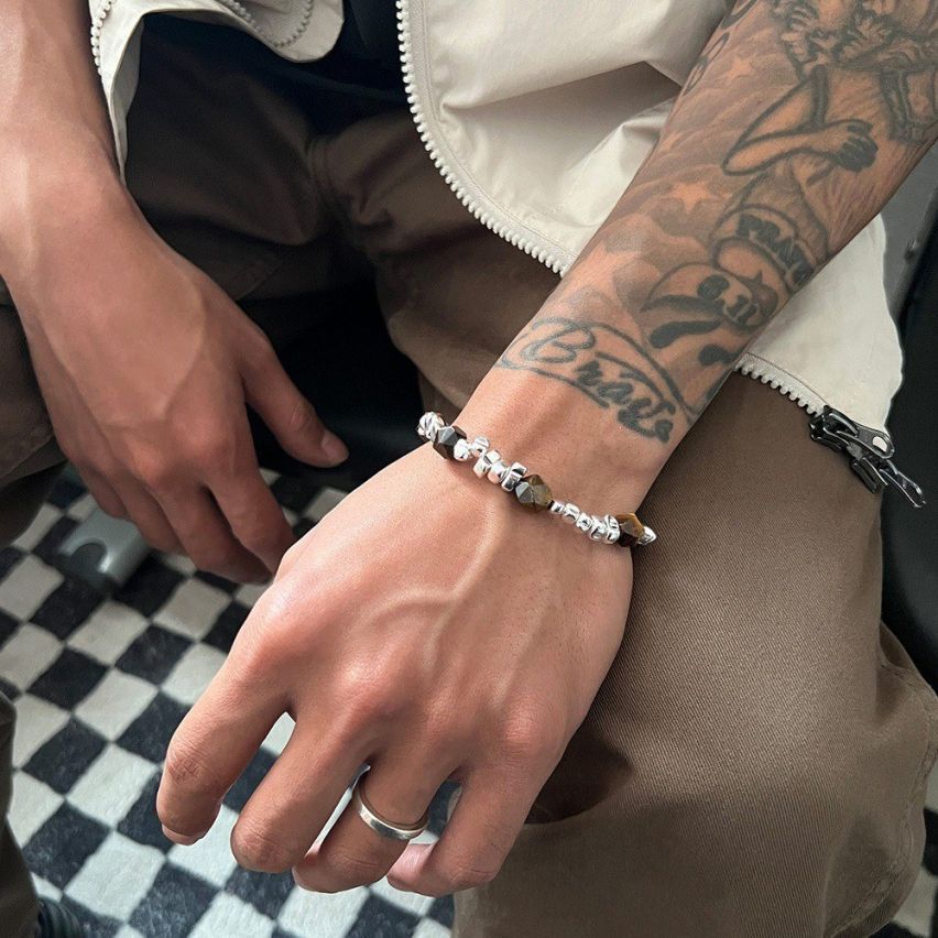 Tiger Eyes Beads Men-c 