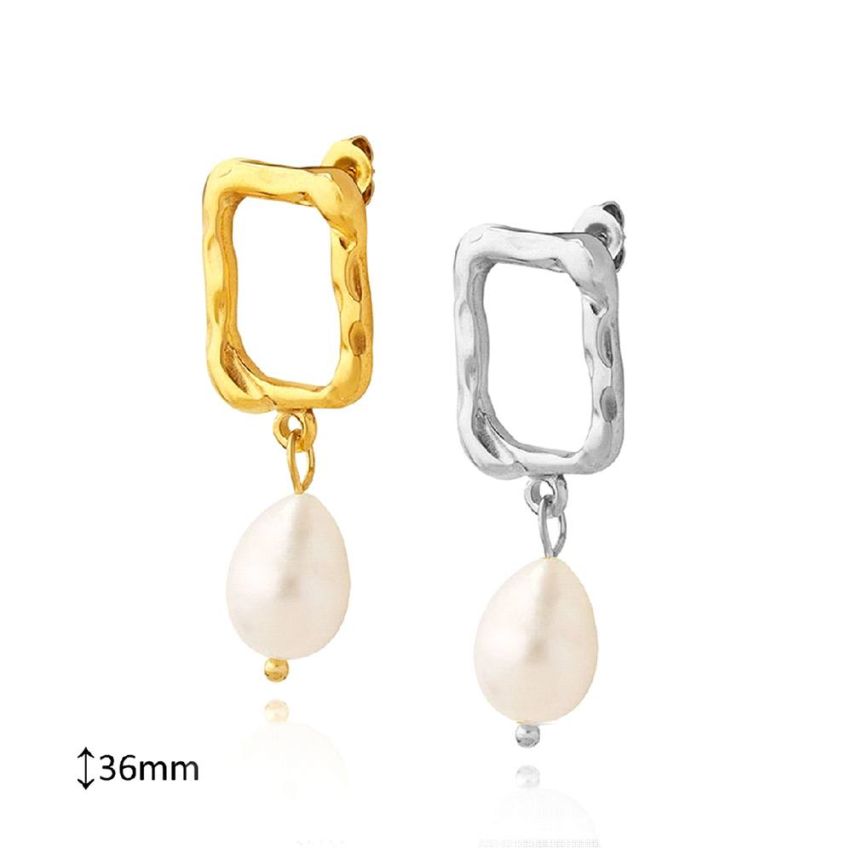 S.Steel Shell Bead Pearls Women-c 6g 36x13mm