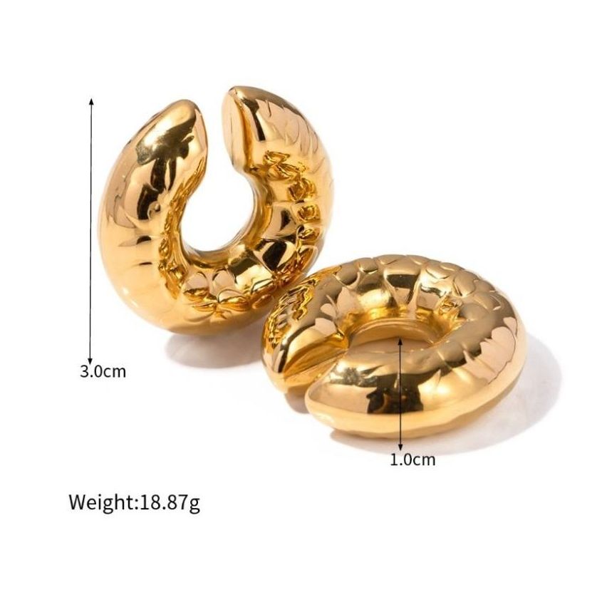 S.Steel Ear cuff Women-c 18.87g 30x10mm