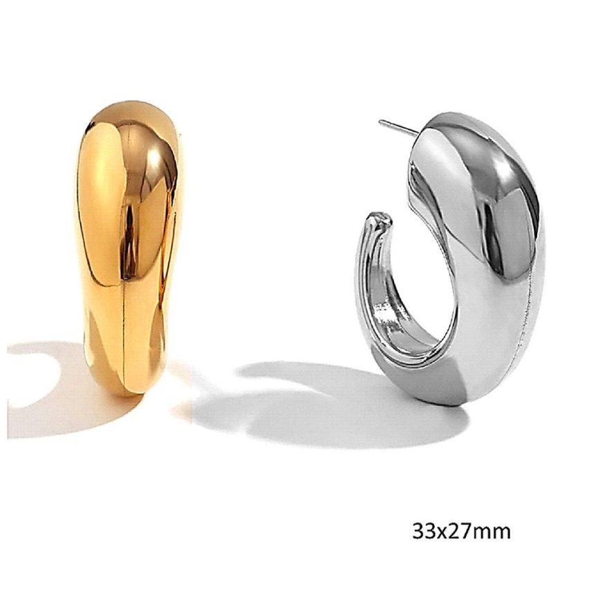 S.Steel Hoop Women-c 12g 33x27mm - 12mm