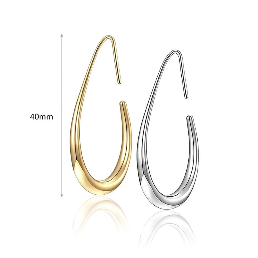 S.Steel Hoop Women-c 40x30mm