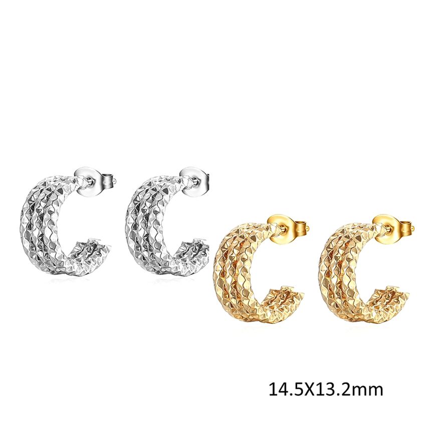 S.Steel Hoop Women-c 4g 14.5x13.2mm