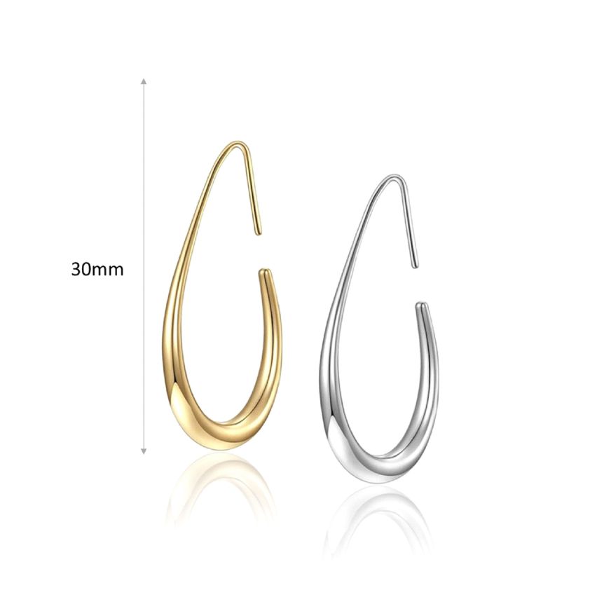 S.Steel Hoop Women-c 30x20mm