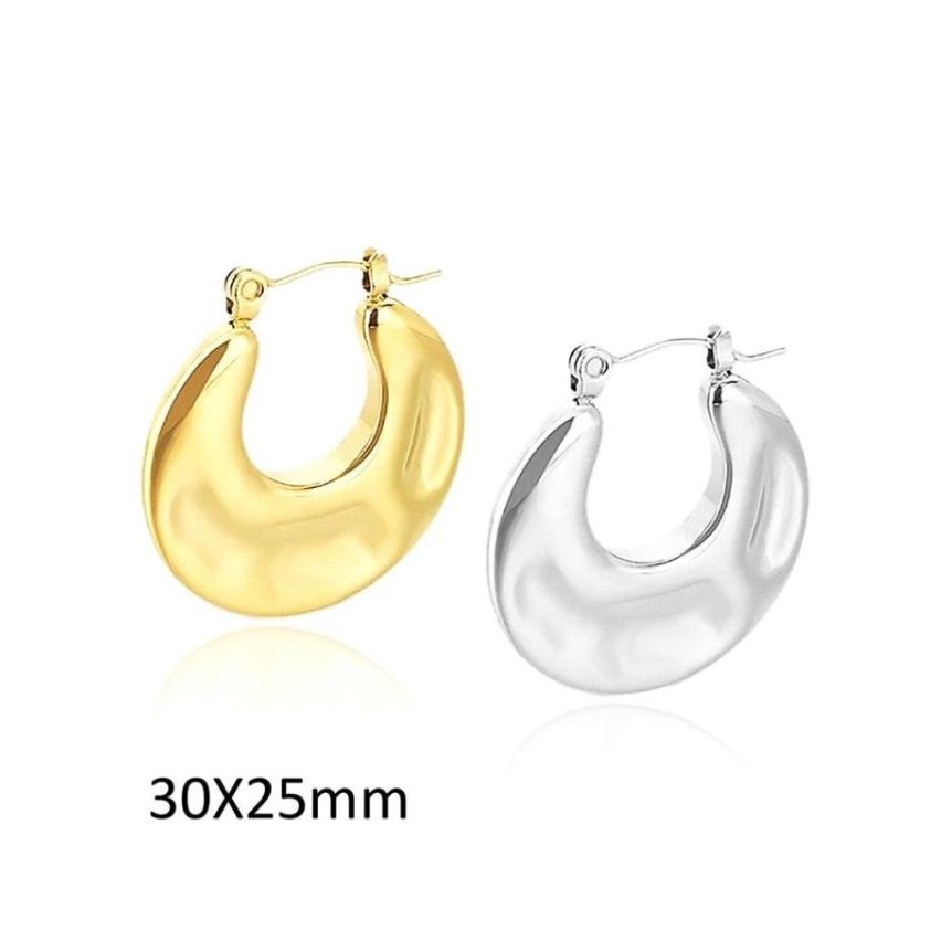 S.Steel Hoop Women-c 11g 30x25mm