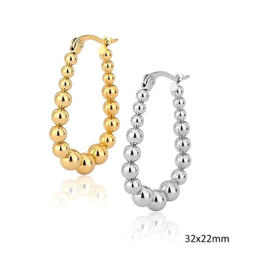 S.Steel Hoop Women-c 9g 32.8x22.8mm