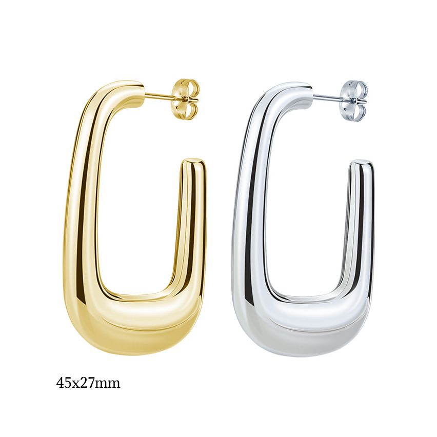 S.Steel Hoop Women-c 45x27mm