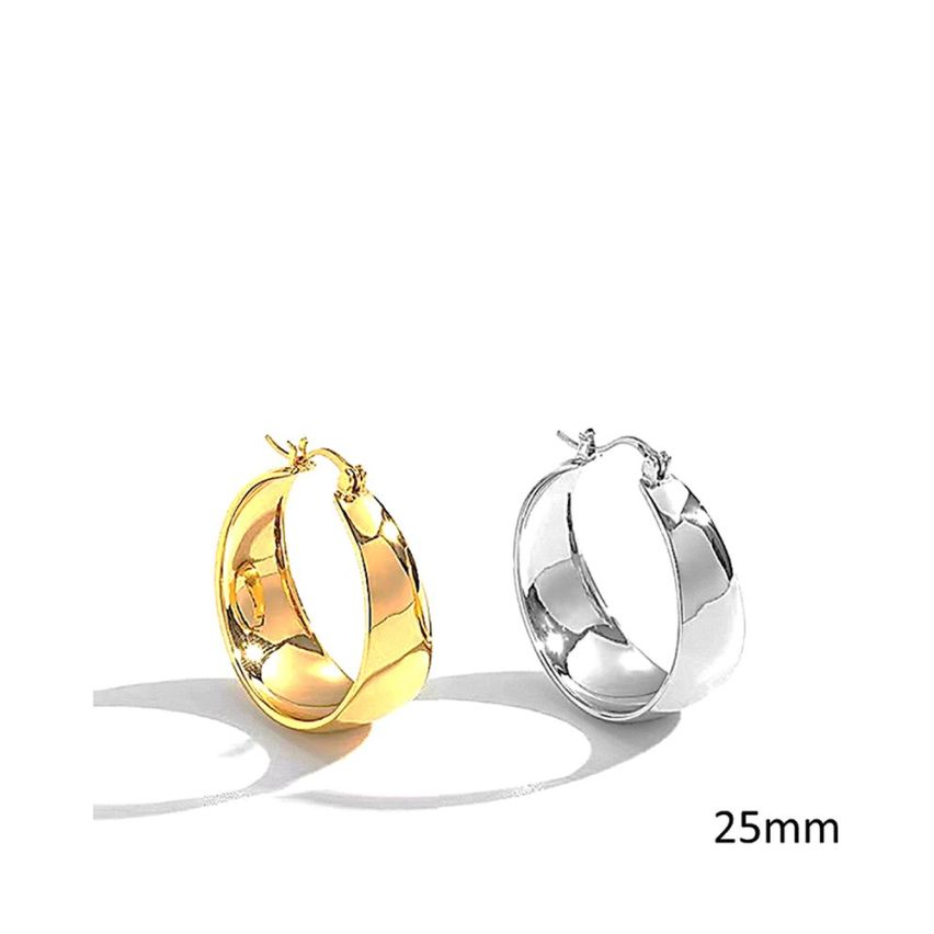 S.Steel Hoop Women-c 8g 25x25mm