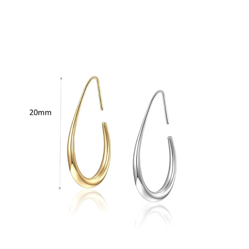 S.Steel Hoop Women-c 20x15mm