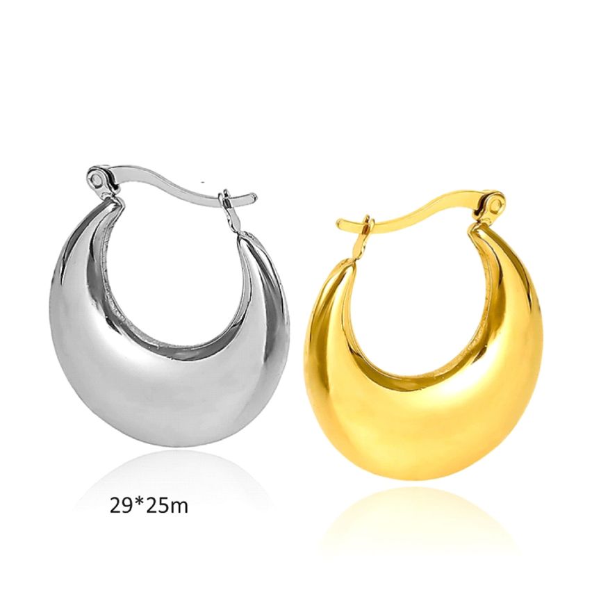 S.Steel Hoop Women-c 18g 29x25mm