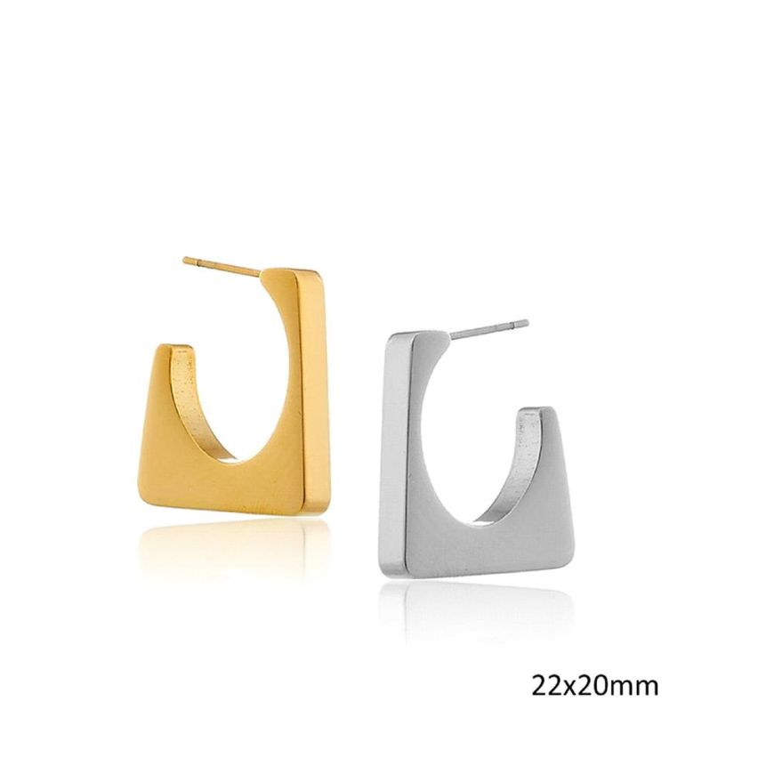 S.Steel Hoop Women-c 10g 22x20mm