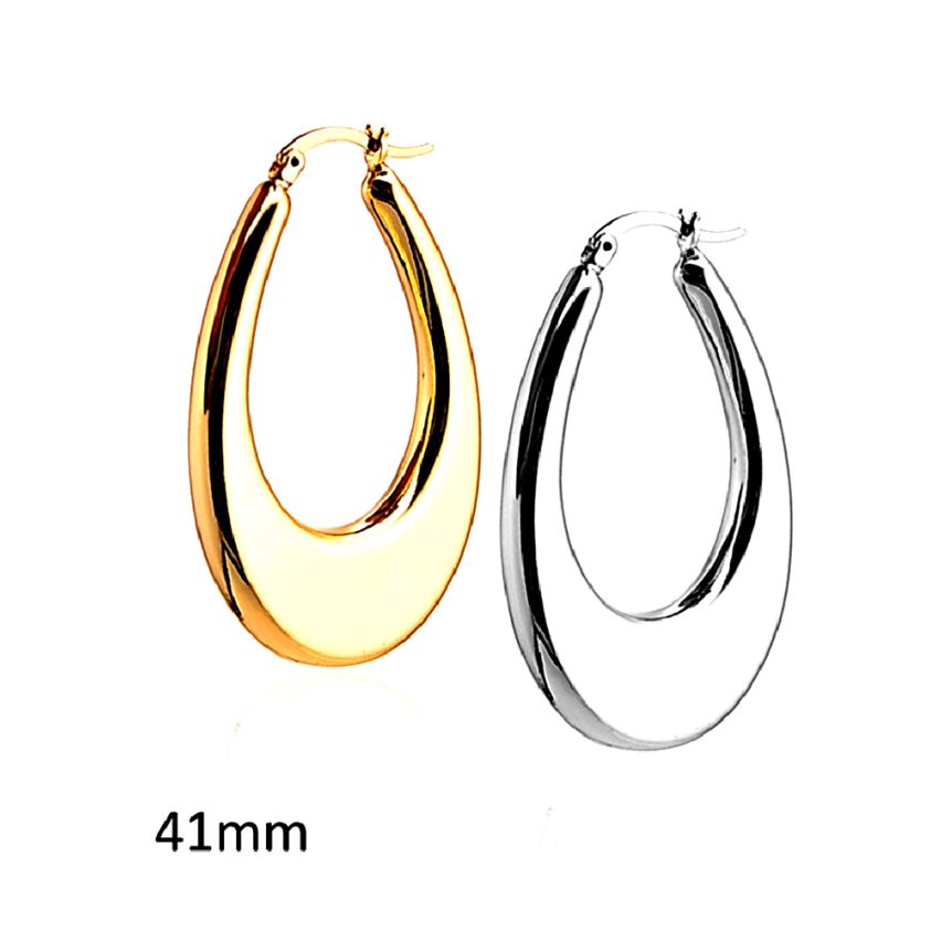 S.Steel Hoop Women-c 12g 41x31mm