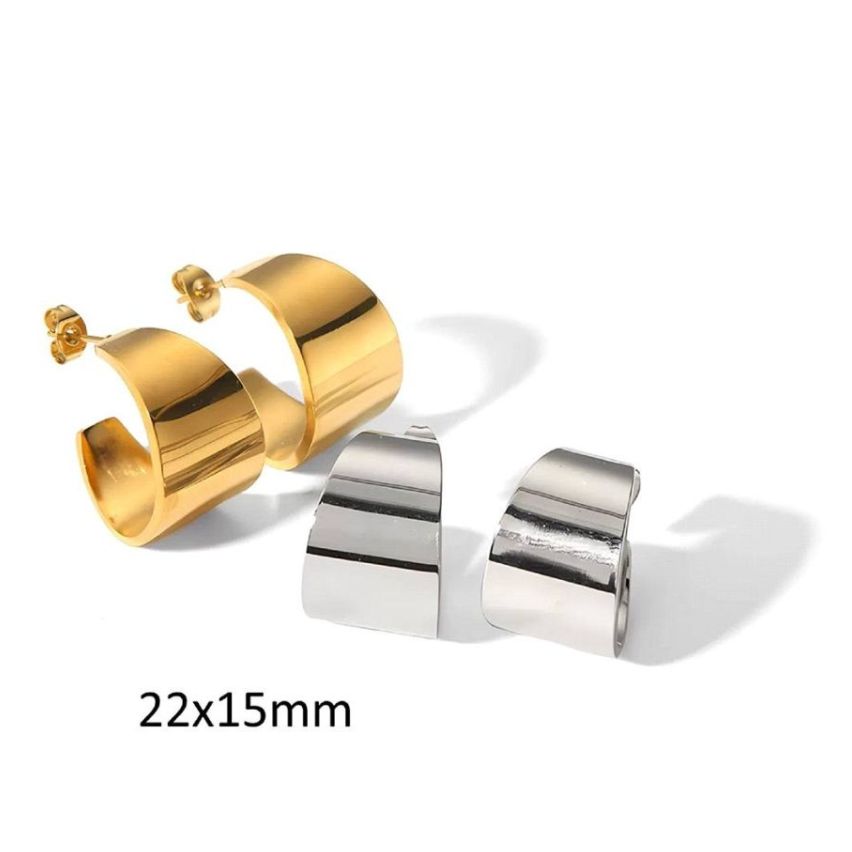 S.Steel Hoop Women-c 13.4g 22.5x15mm