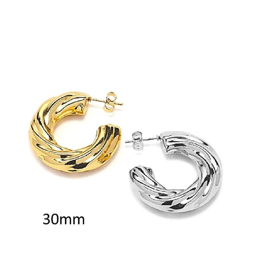 S.Steel Hoop Women-c 10.4g 30x30mm - 8mm