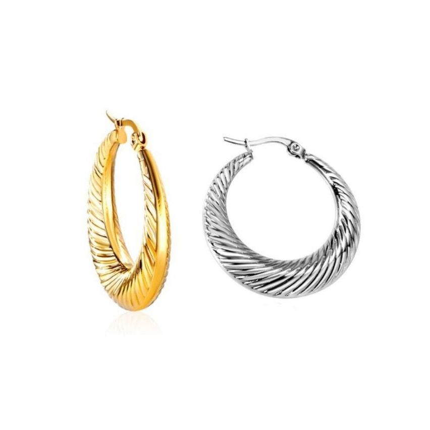 S.Steel Hoop Women-c 13g 42x40mm