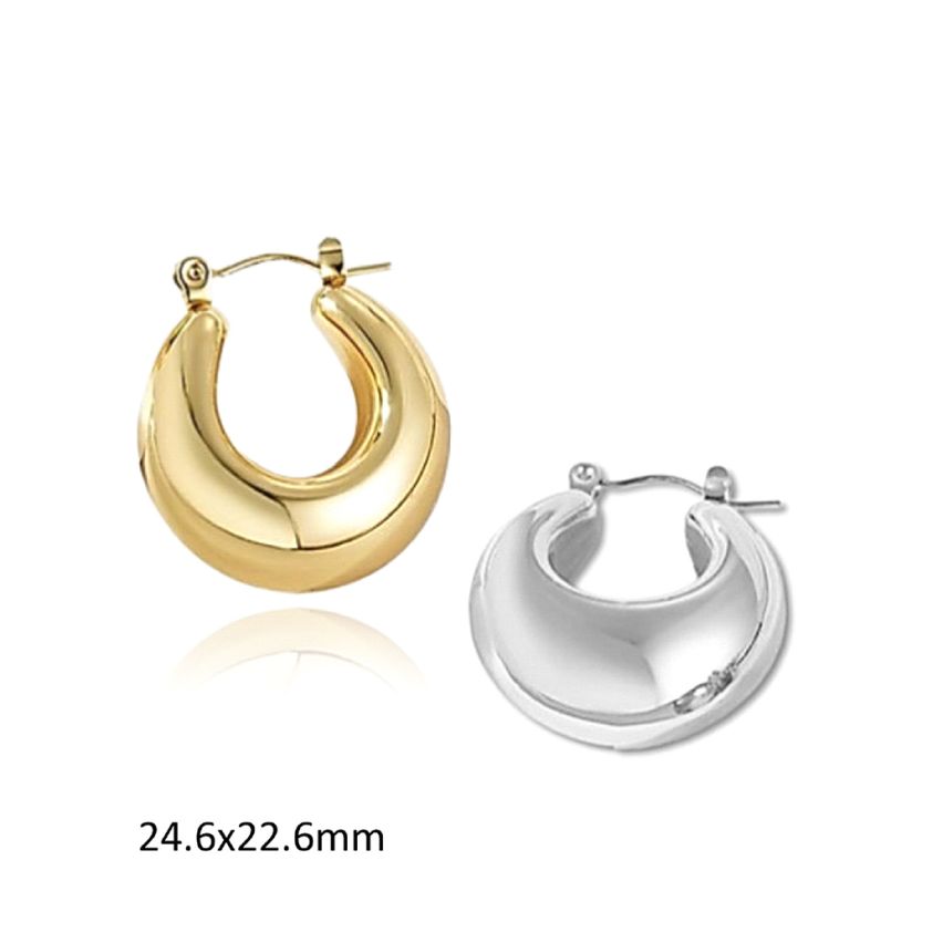 S.Steel Hoop Women-c 24.6x22.6mm