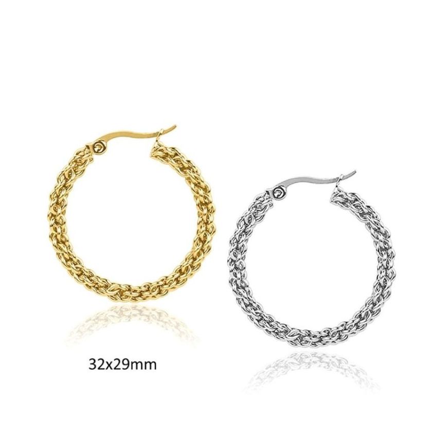 S.Steel Hoop Women-c 4g 32x29mm