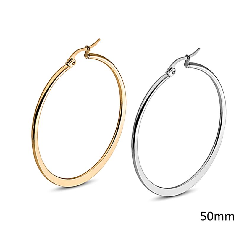 S.Steel Hoop (Standard) Women-c 50x50mm - 2mm