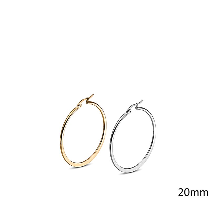S.Steel Hoop (Standard) Women-c 20x20mm - 2mm