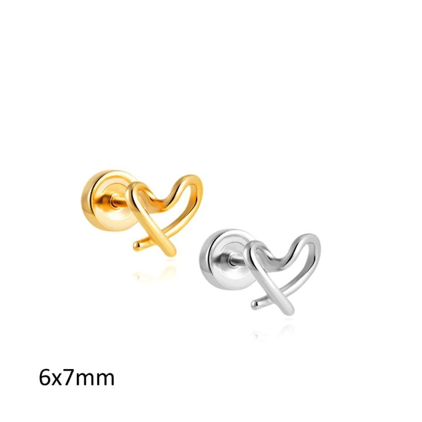 S.Steel Minimalist Women 0.6g 6x7mm