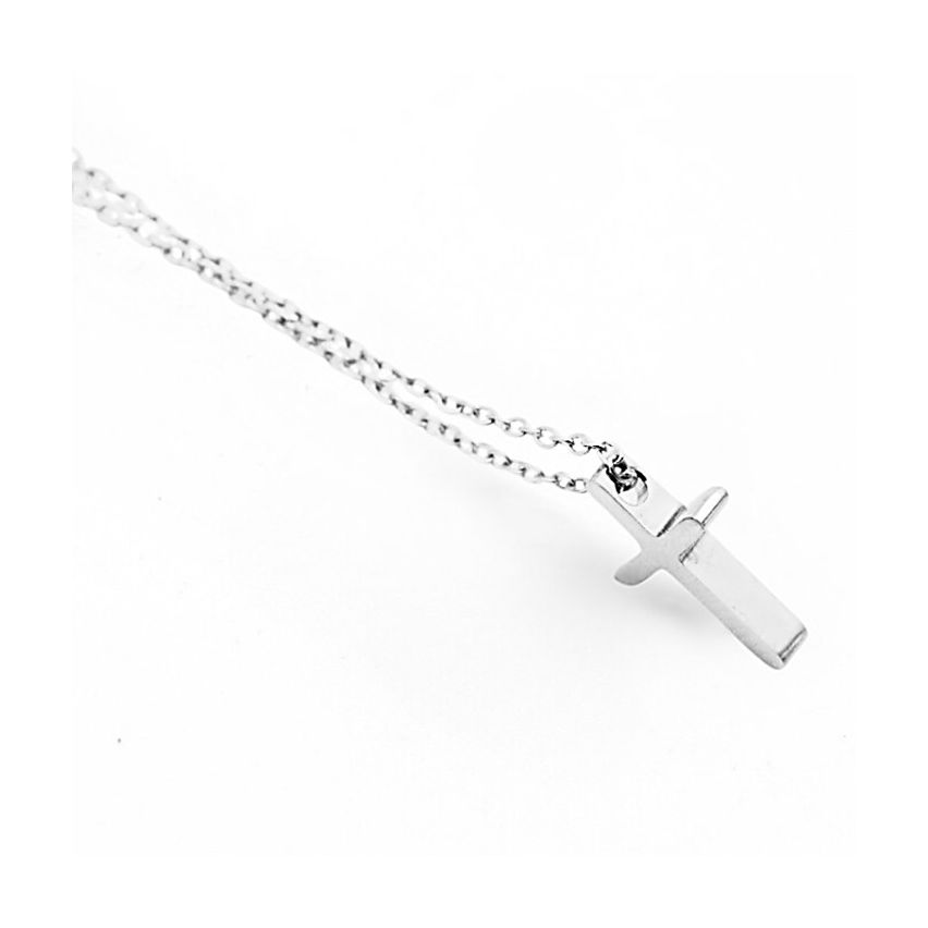 S.Steel Unisex Shiny Cross Men-c