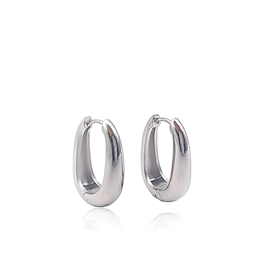 S.Steel Shiny Hoop Women-c