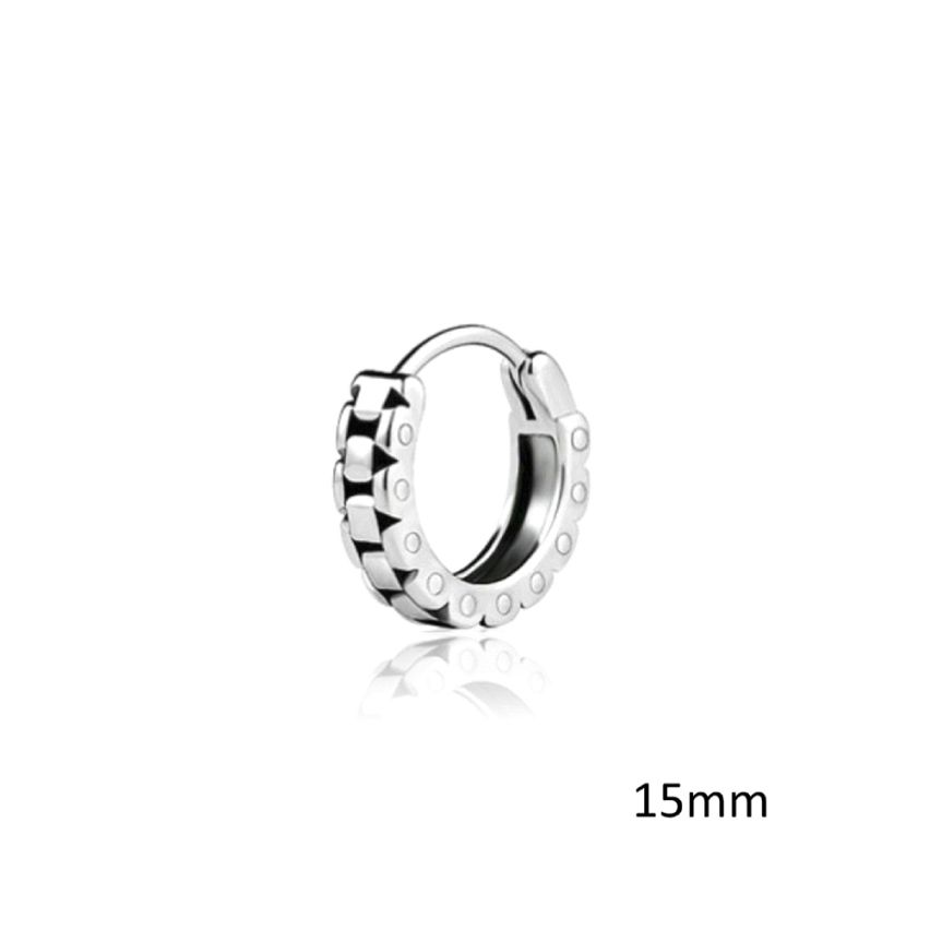 S.Steel Shiny Hoop Men-c