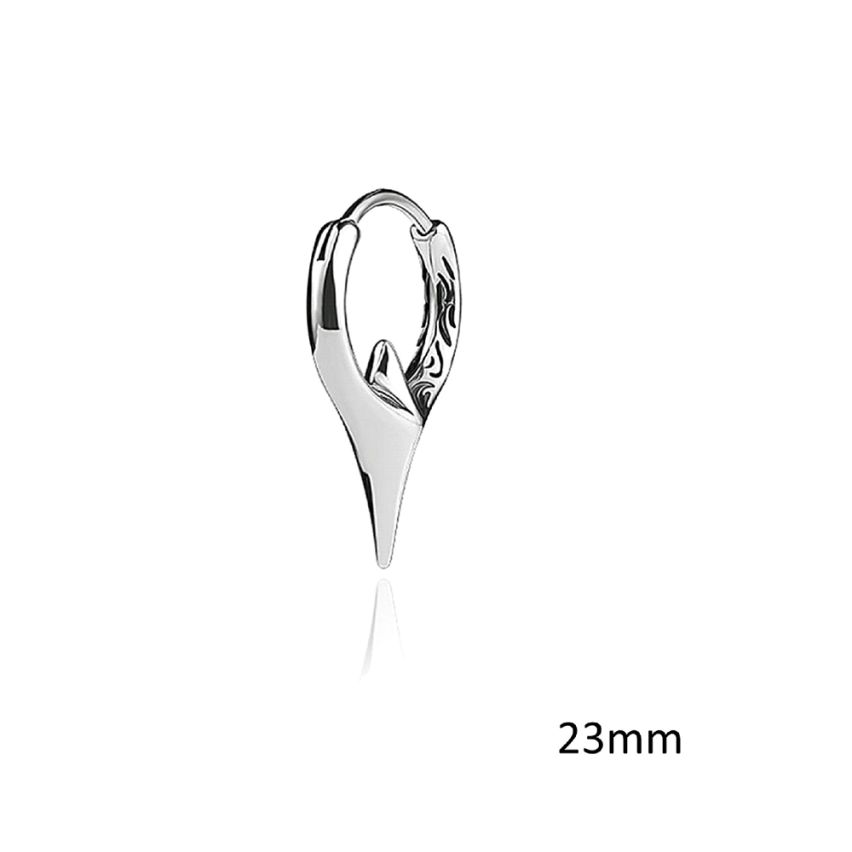 S.Steel Shiny Hoop Men-c 23x25mm - 2.6mm