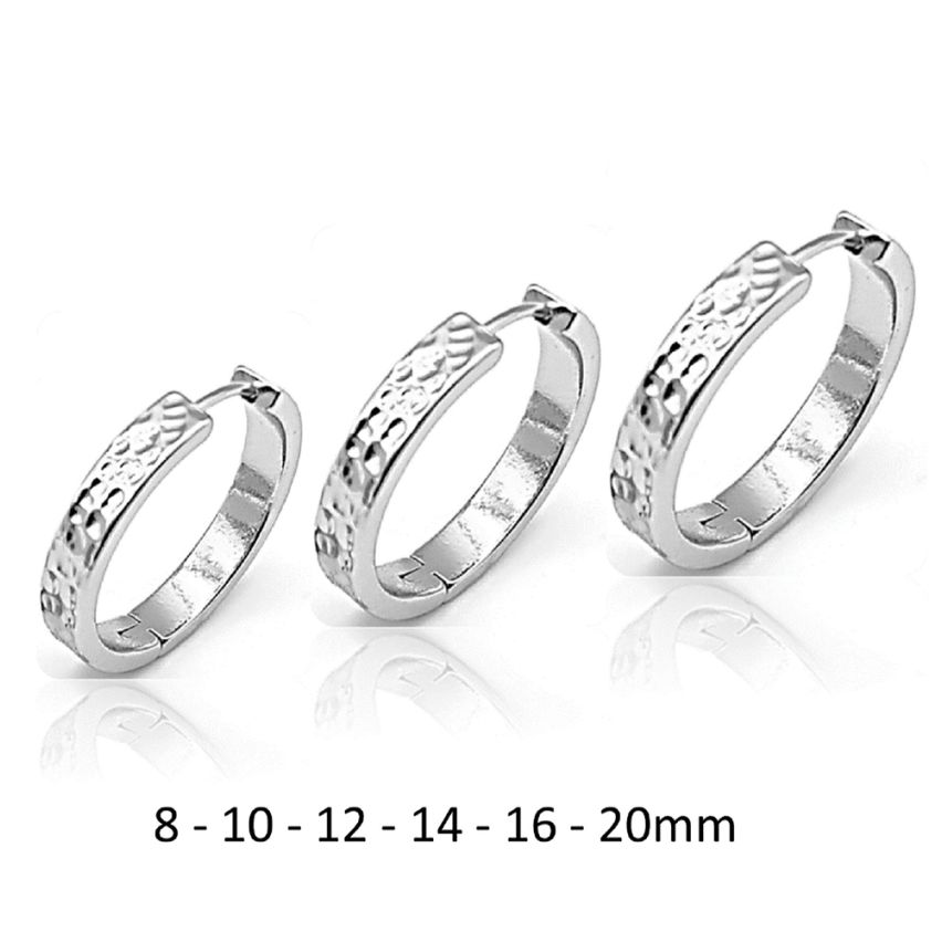 S.Steel Shiny Hoop (Standard) Women-c