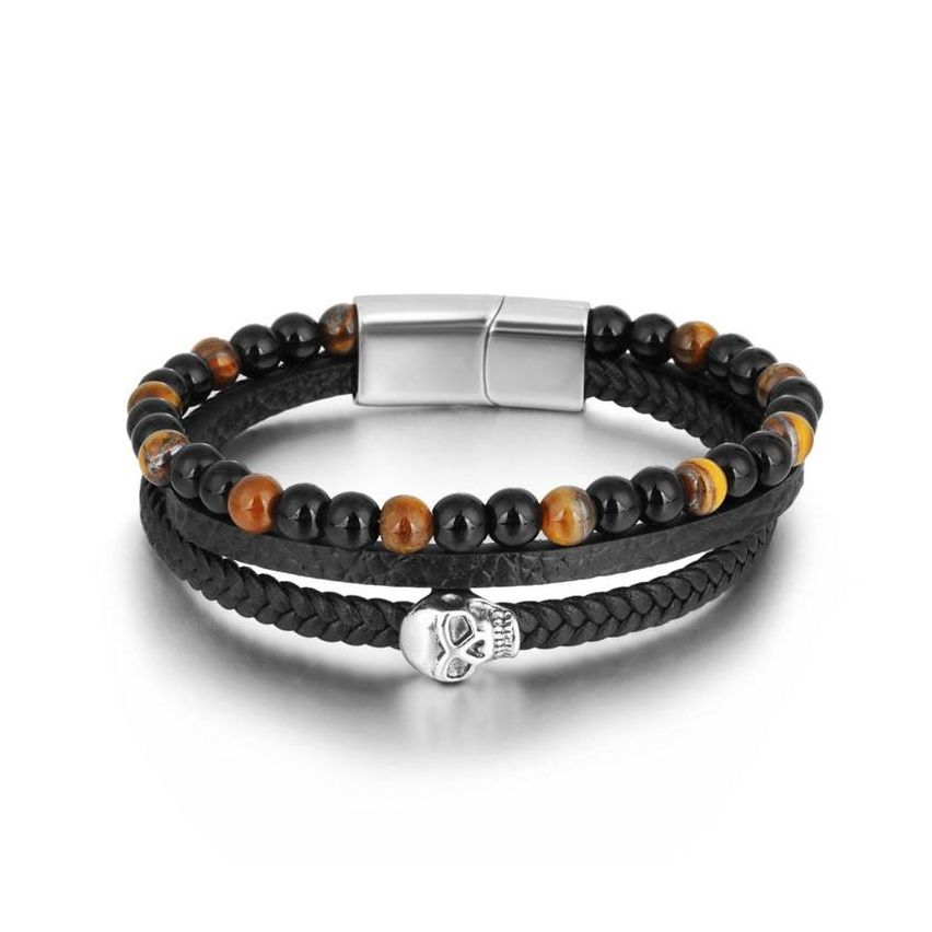 Shiny Tiger Eyes Beads Men-c