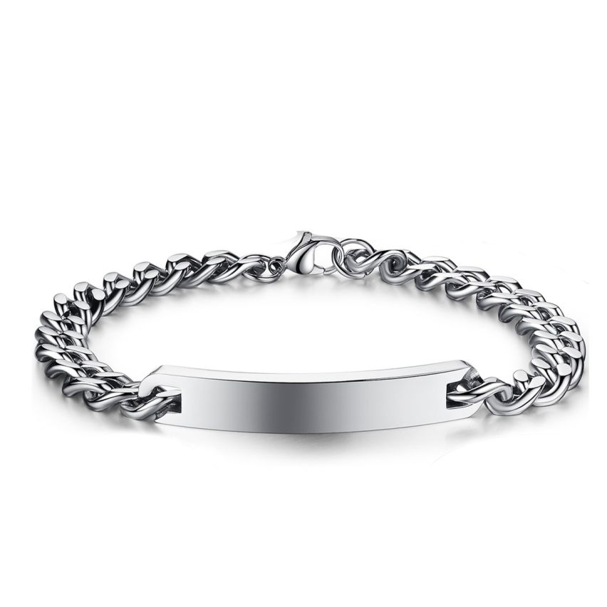 ESSENTIAL Shiny Titanium Steel With Plate Men-c 