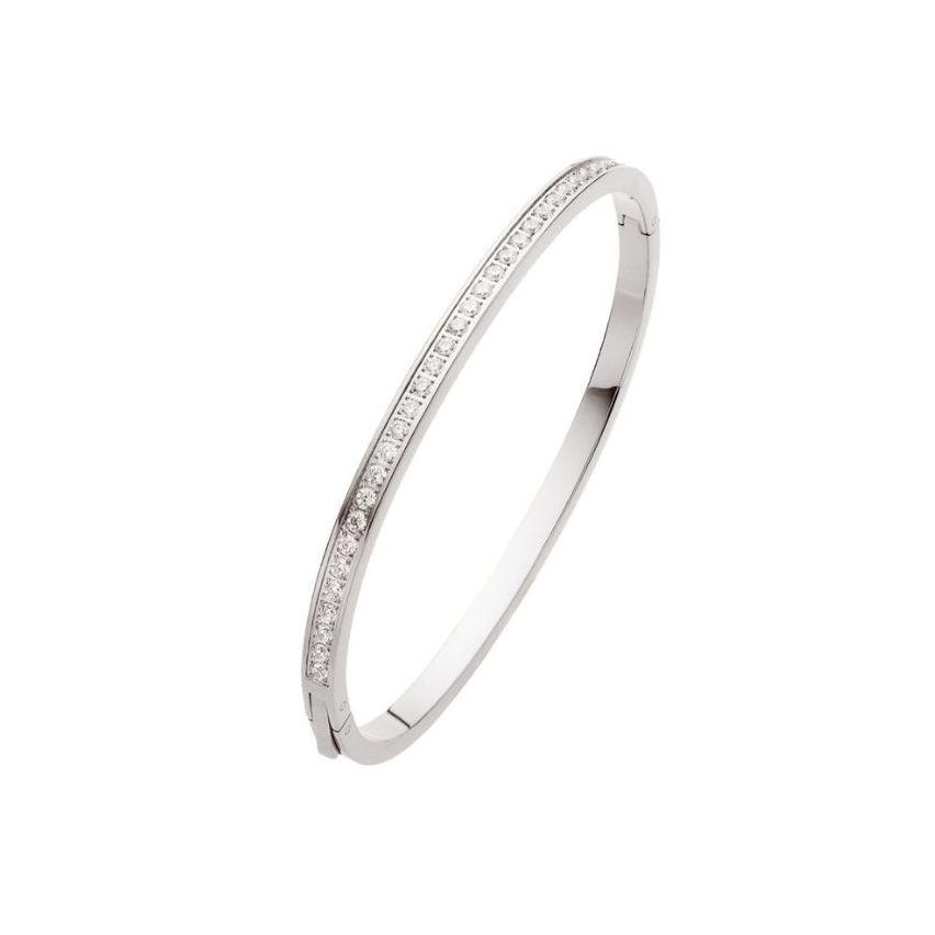 S.Steel Shiny White Zircon Women-c 15.2g 64x4mm