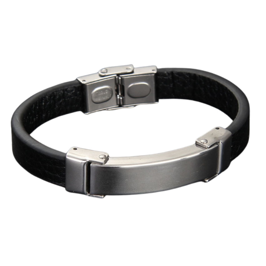 S.Steel Silicone With Plate Men-c