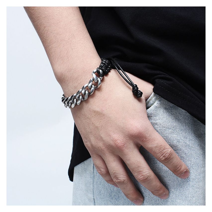 Silver Waxed cord Urban Men-c