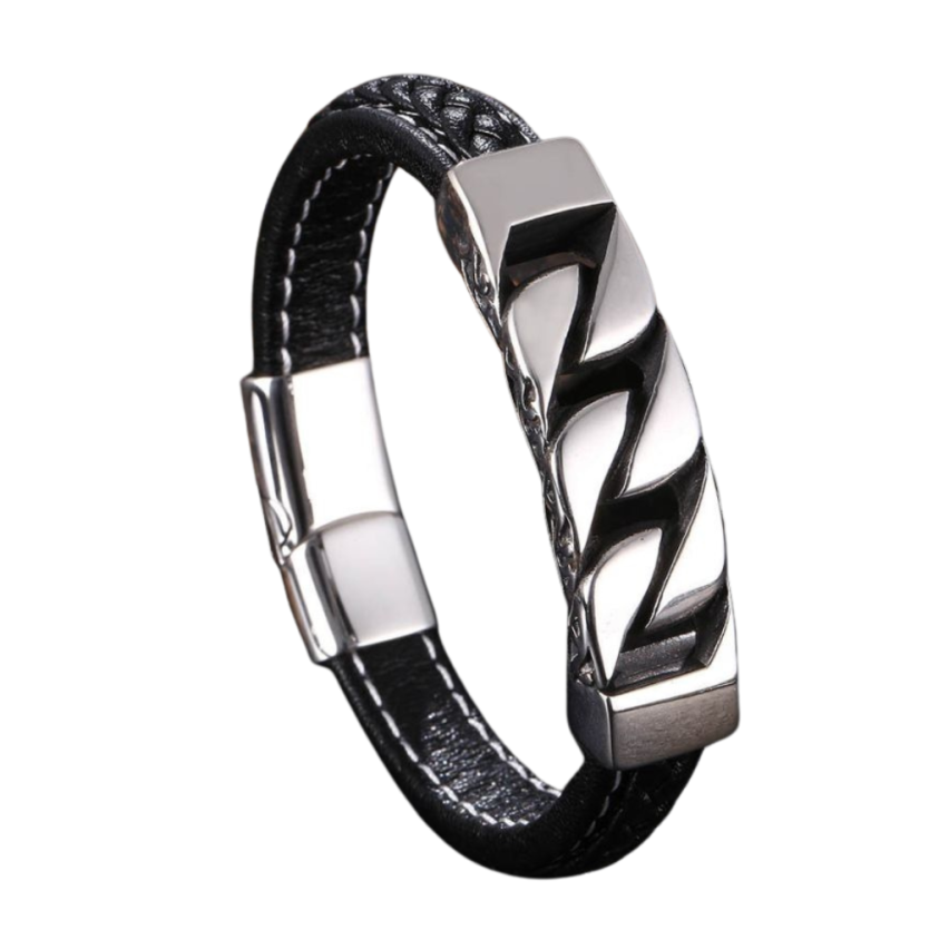 Silver Leather Men-c