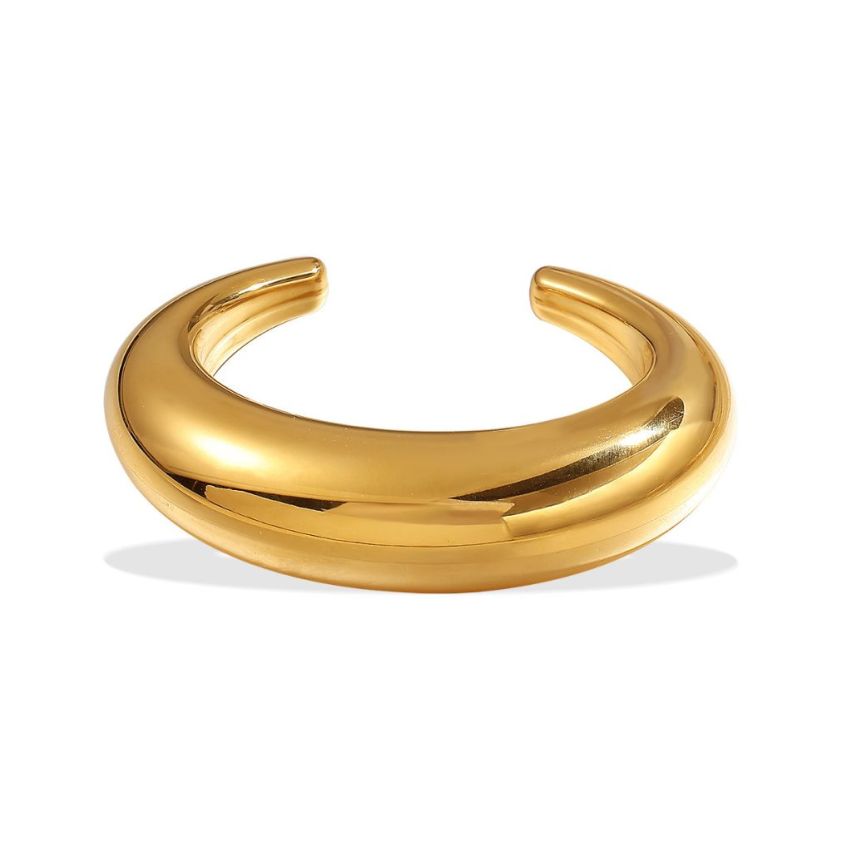 S.Steel Gold Plating Smooth Women-c 42.6g 195x21.5mm