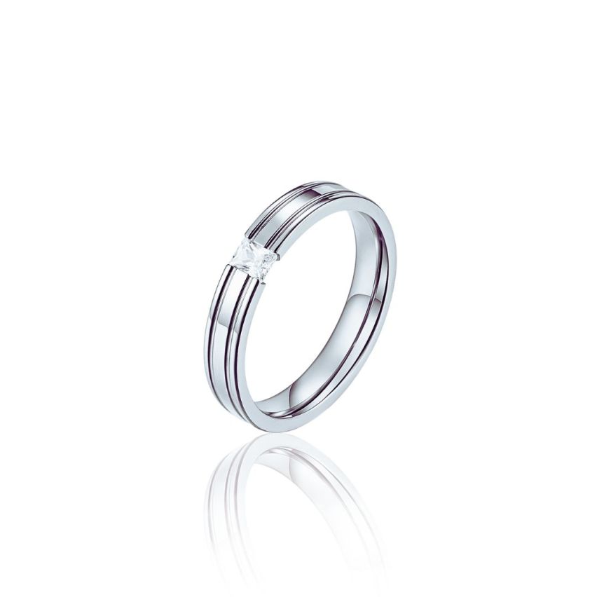 S.Steel Steel Zircon Wedding Women-c 3.5g - 4mm EU52 - ES12 - US6