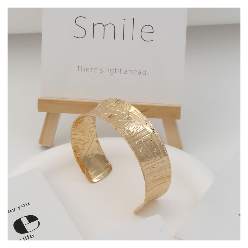 S.Steel Gold Plating Texture Women-c 24.9g