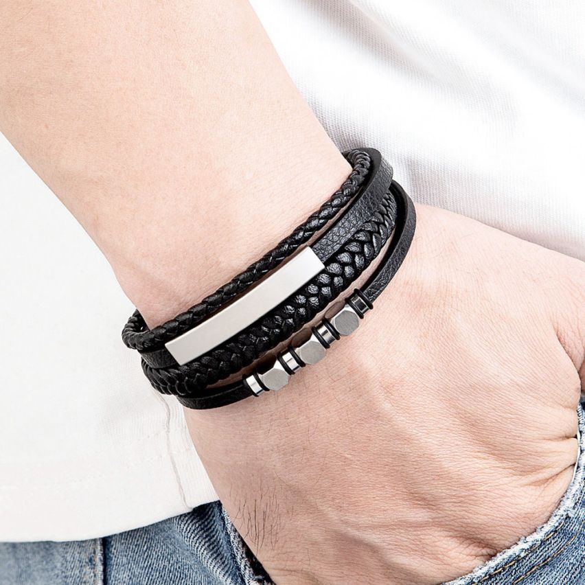 Leather With Plate Men-c 24g