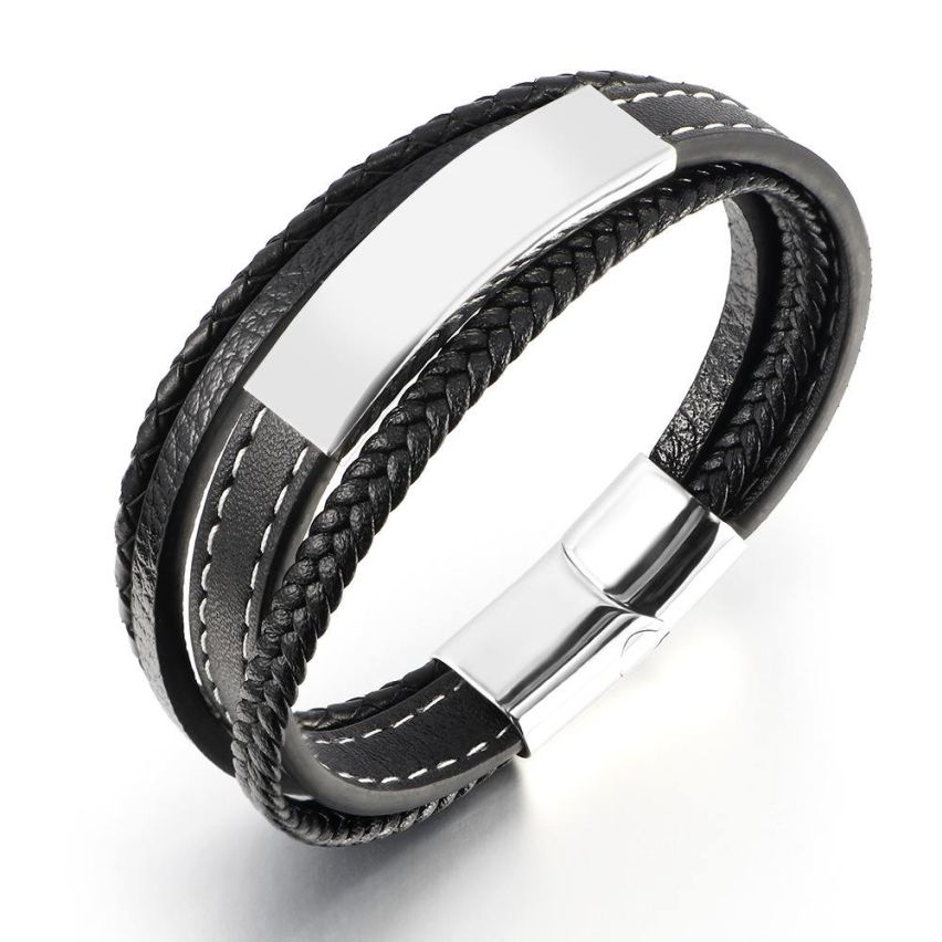 Titanium Steel Leather Men 